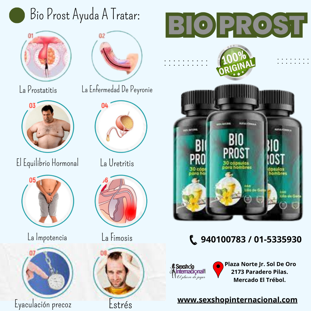 BIO PROST SUPLEMENTO DIETARIO PROSTATICO - SEXSHOP PLAZA NORTE.